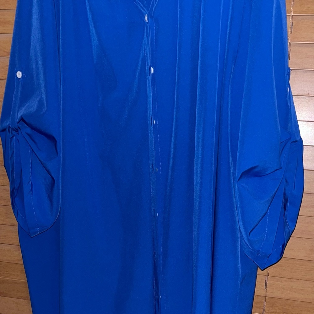 Vibrant Blue Button-Up dress